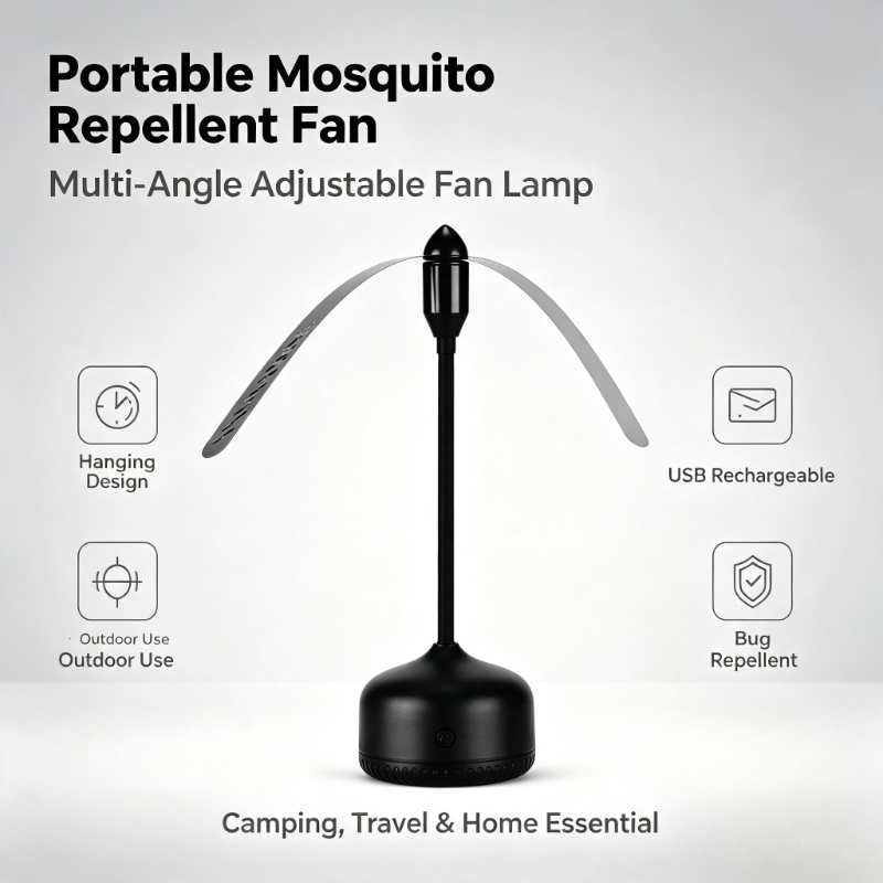 Outdoor Furniture Hay - Lampu Kipas Pengusir Nyamuk Gantung Portabel,
