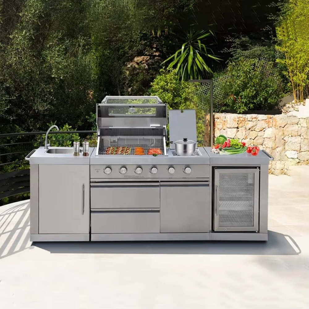 Outdoor Furniture Bali - Dapur Luar Ruangan dengan Atap Pelindung,