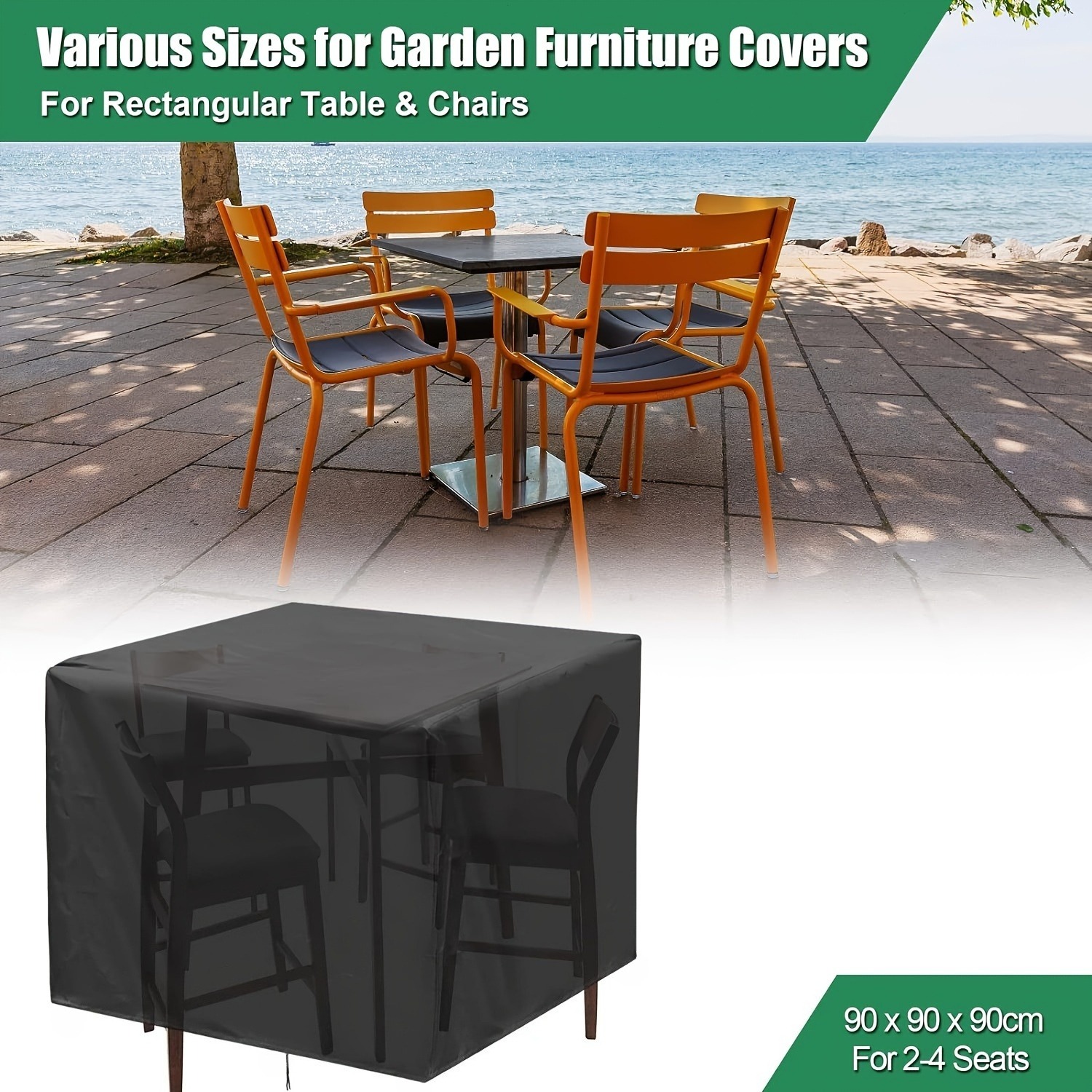 Outdoor Furniture Table And Chairs - Penutup Furnitur Taman Luar Ruangan 210D