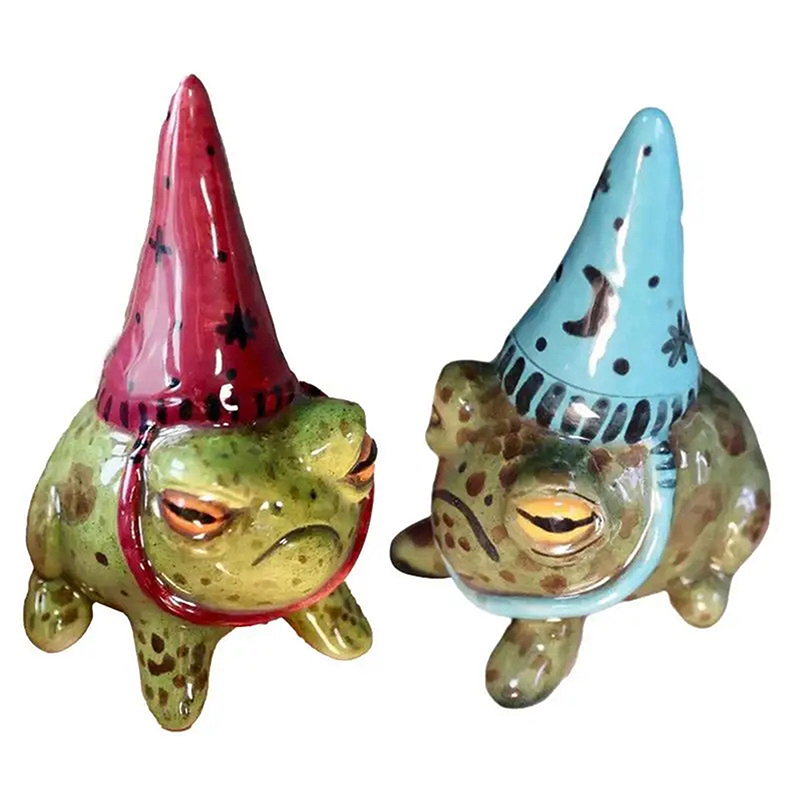 Outdoor Furniture Resin - Topi penyihir patung katak kecil patung