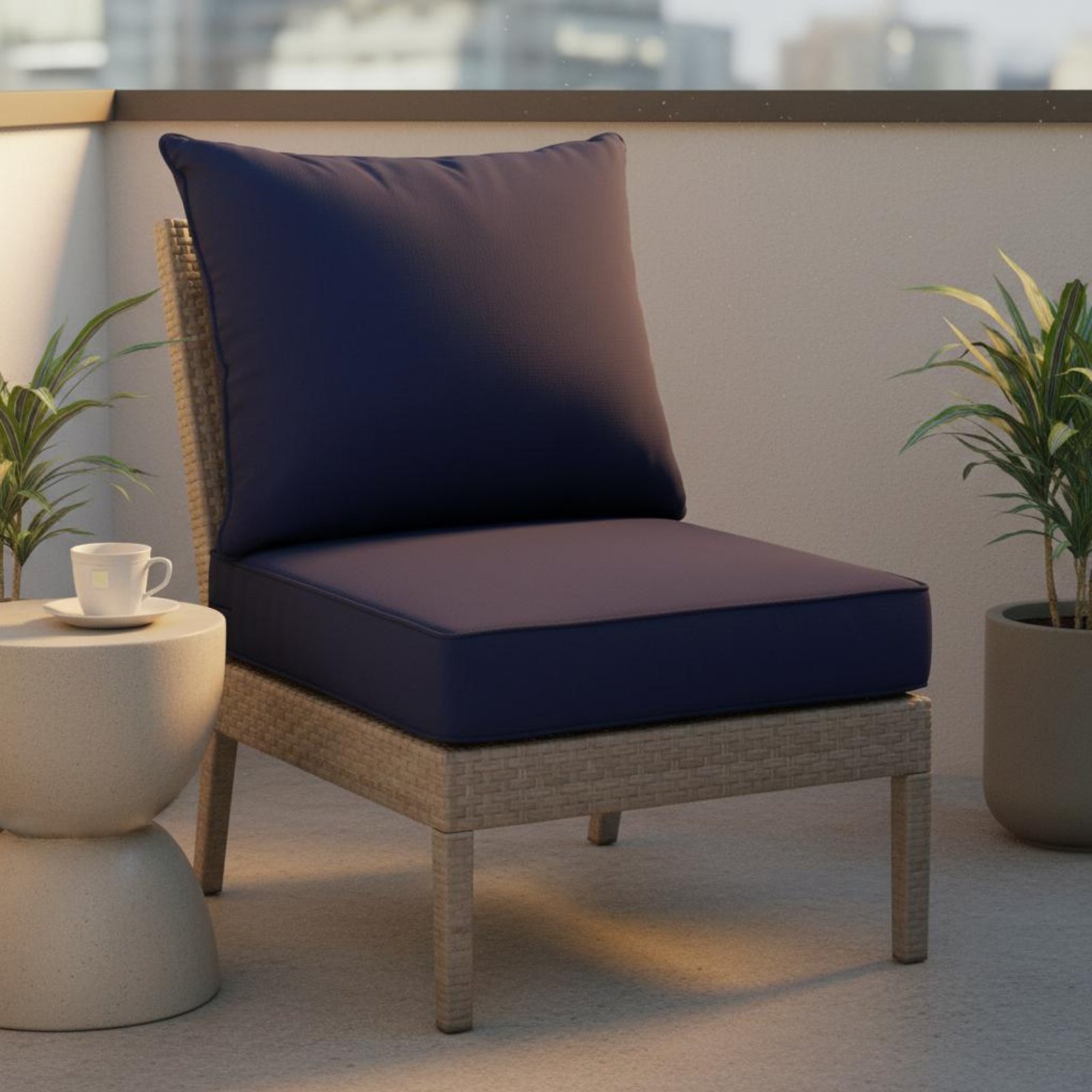 Outdoor Furniture Cushions - Bantalan Kursi Teras dengan Penutup Tersembunyi