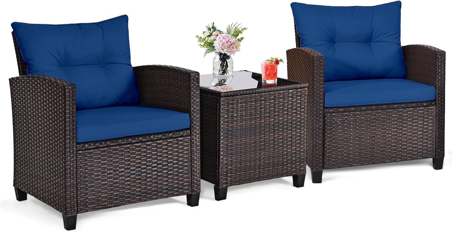 Outdoor Furniture Table And Chairs - Set bistro luar ruangan 3 bagian