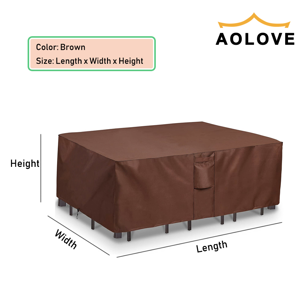 Cokelat 420D Tugas Berat Luar  - Outdoor Furniture Table And Chairs ulasan dan harga