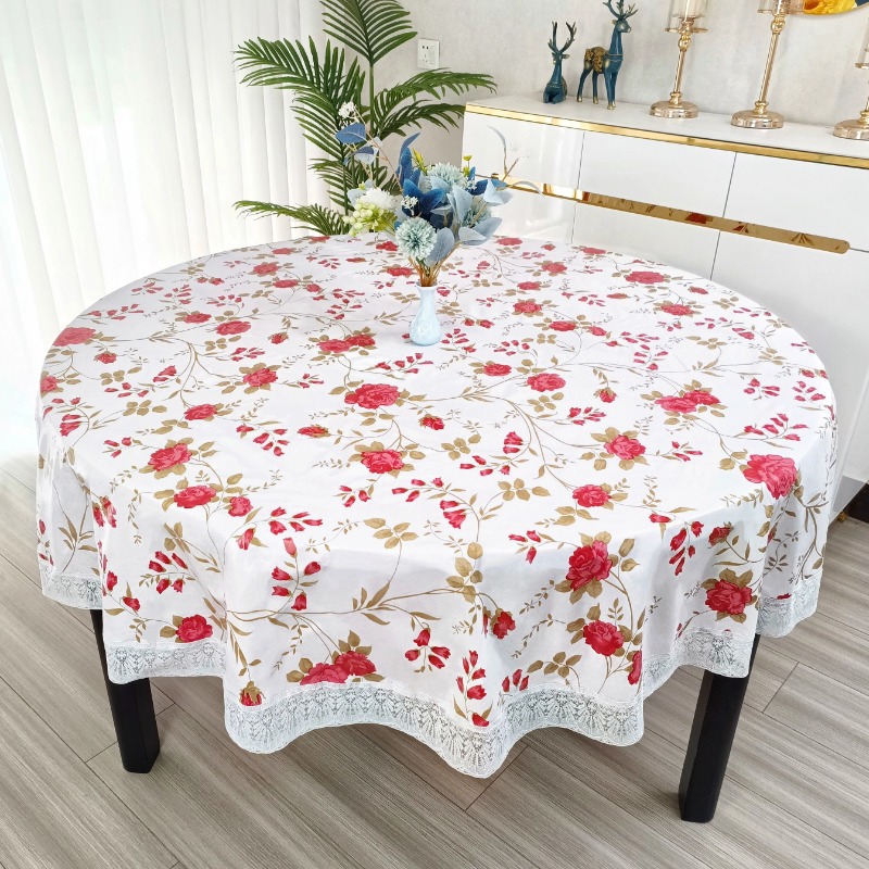 Taplak Meja Bulat Motif Bunga  - Outdoor Furniture Year Round ulasan dan harga