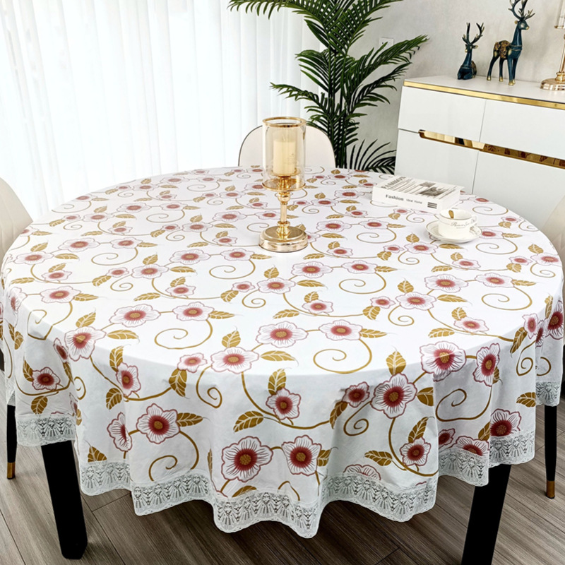 Taplak Meja Bulat Motif Bunga  - Outdoor Furniture Year Round ulasan dan harga