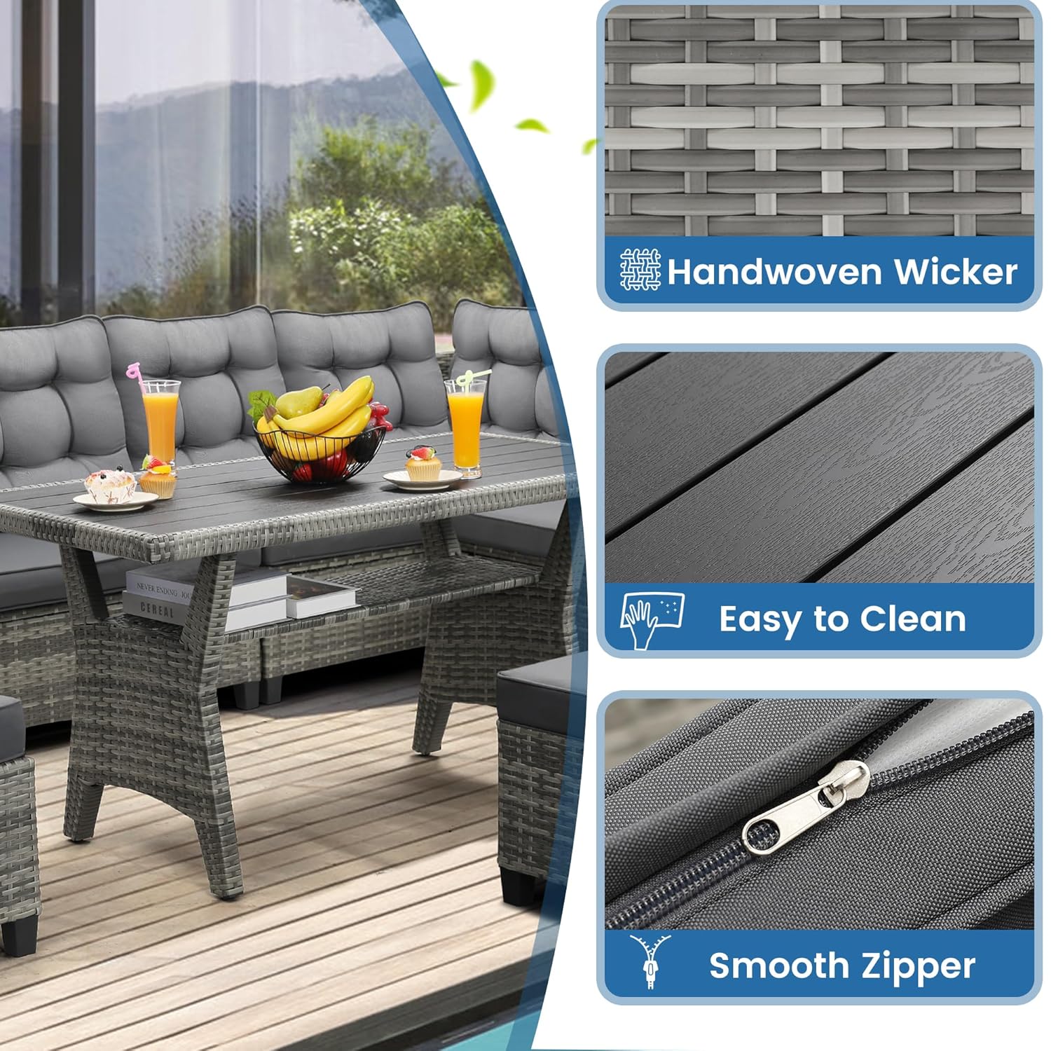 Set Furnitur Teras 6 Buah, Set - Outdoor Furniture Bali ulasan dan harga