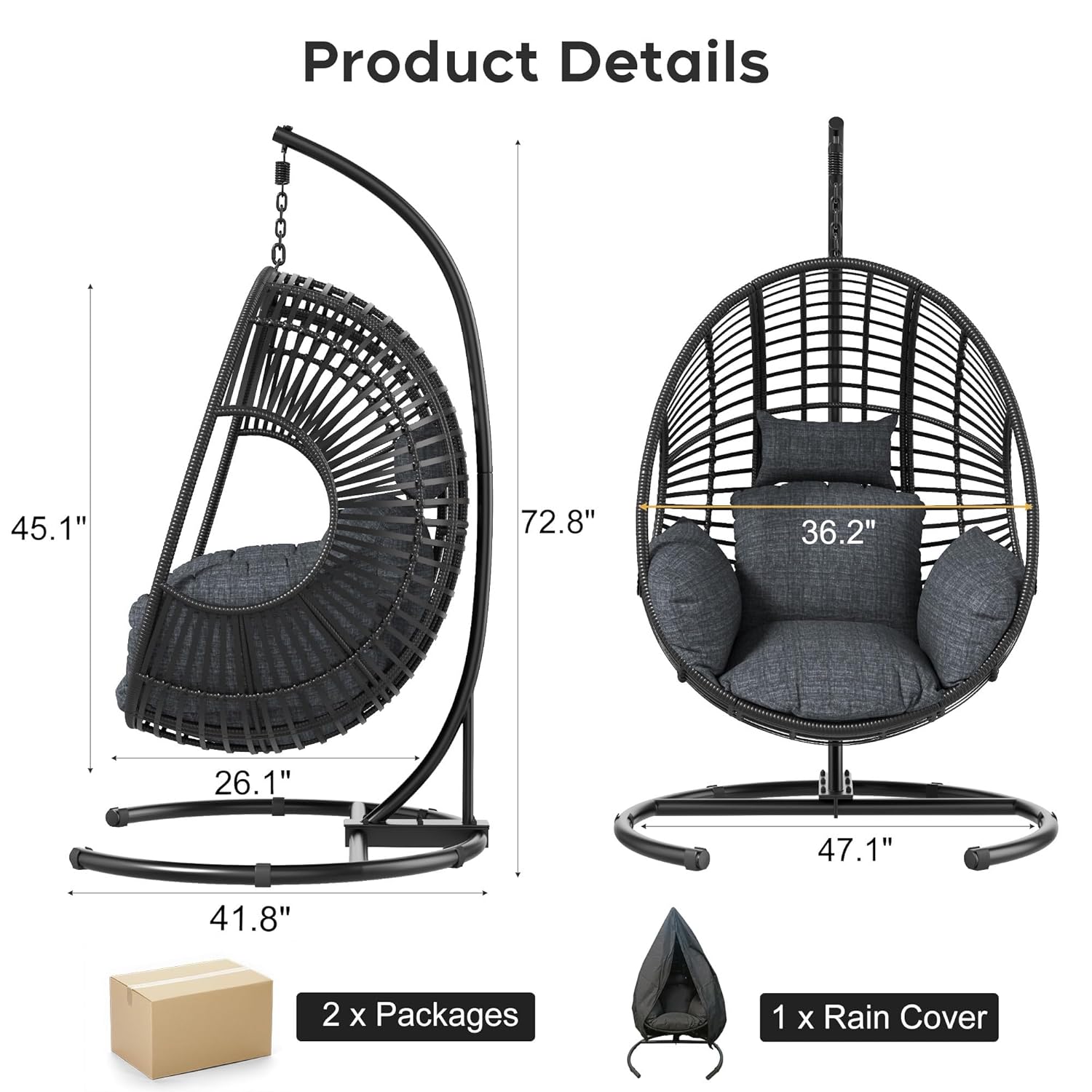 Kursi Ayun Telur Ekstra Lebar  - Outdoor Furniture Egg Chair ulasan dan harga