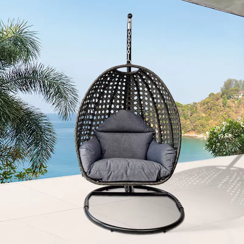 Kursi Gantung Rotan Bentuk Tel - Outdoor Furniture Egg Chair ulasan dan harga