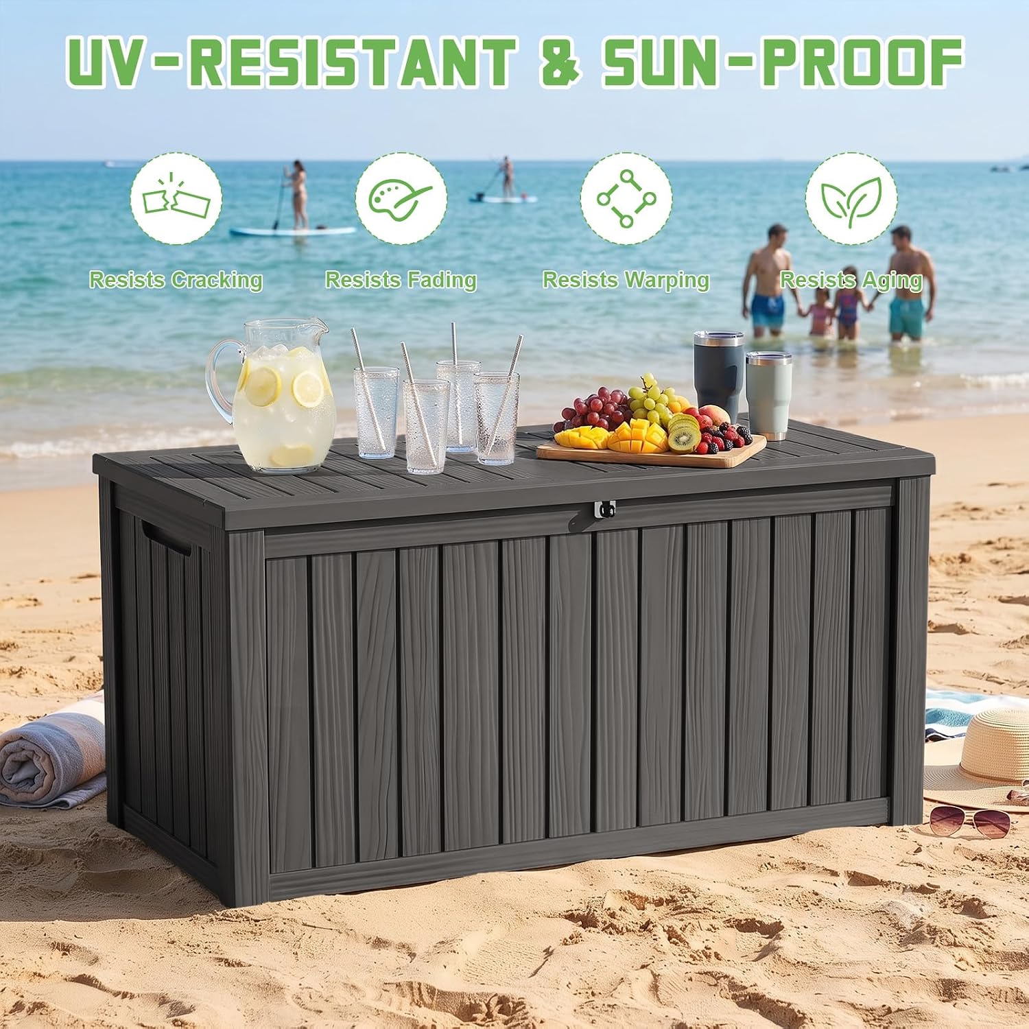 Kotak Penyimpanan Resin 200 Ga - Outdoor Furniture Resin ulasan dan harga