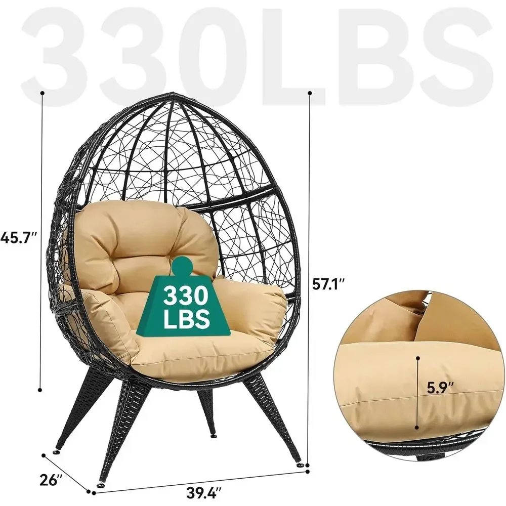 Kursi Telur Anyaman Ukuran Bes - Outdoor Furniture Egg Chair ulasan dan harga