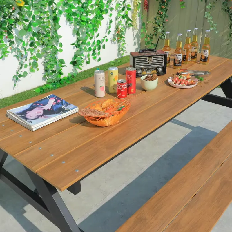 Set Meja Piknik & Bangku Makan - Outdoor Furniture Warehouse ulasan dan harga
