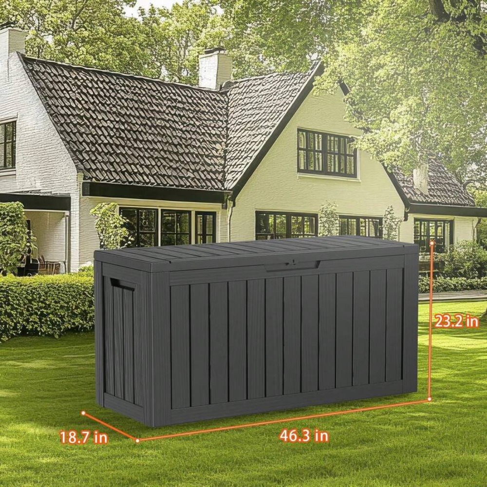 Kotak Penyimpanan Resin 90 Gal - Outdoor Furniture Resin ulasan dan harga