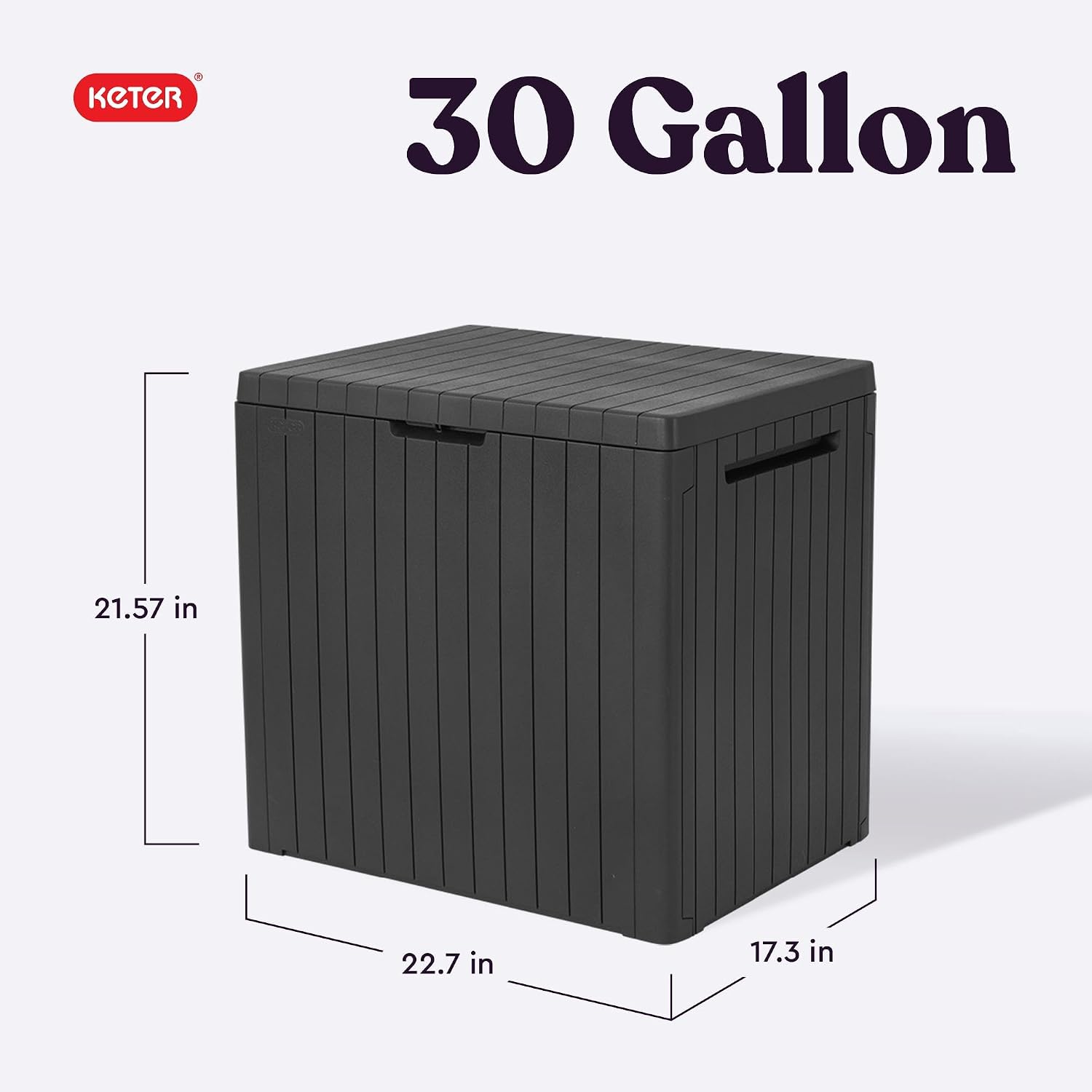 Keter City 30 Gal Kotak Penyim - Outdoor Furniture Resin ulasan dan harga