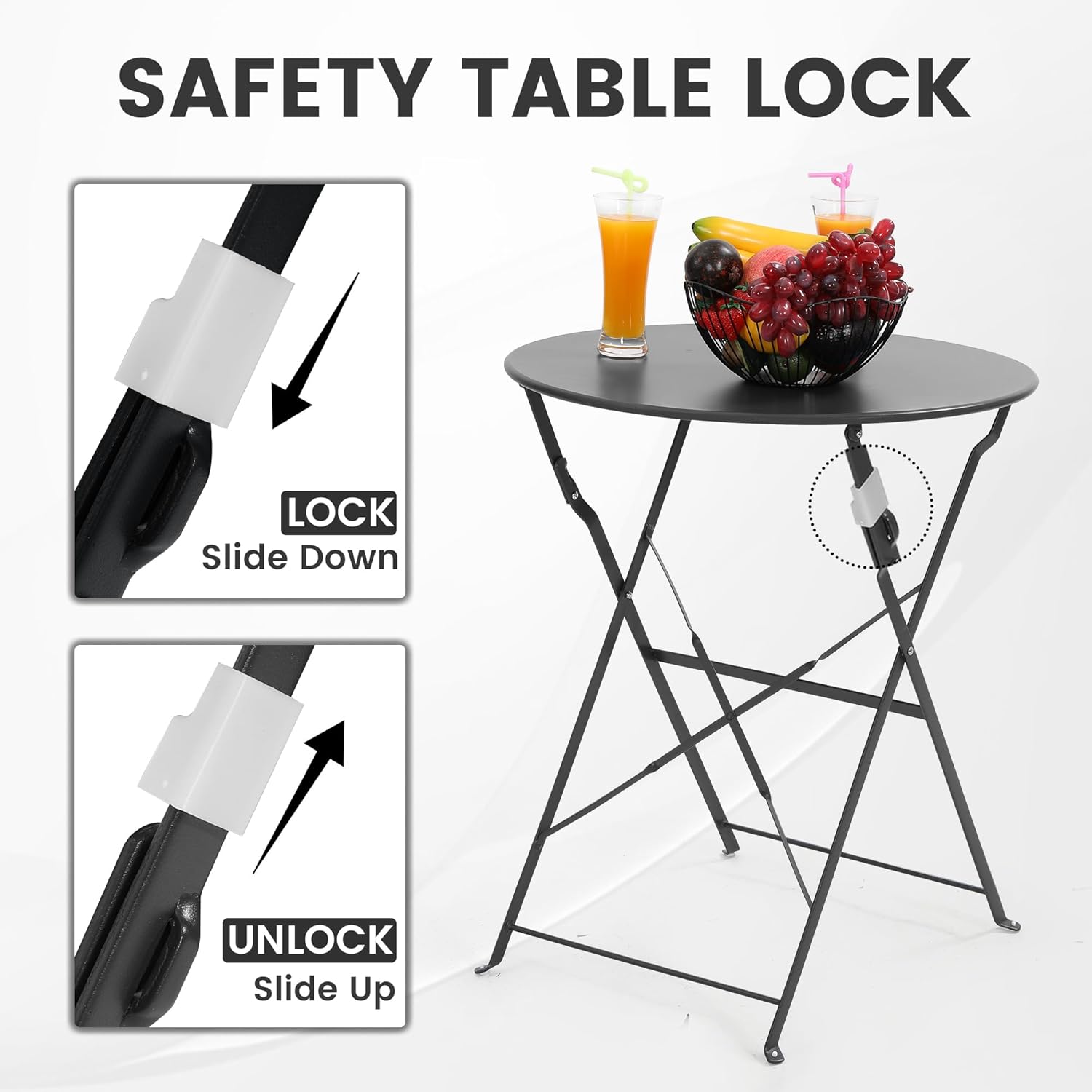 Set bistro luar ruangan lipat  - Outdoor Furniture Table And Chairs ulasan dan harga