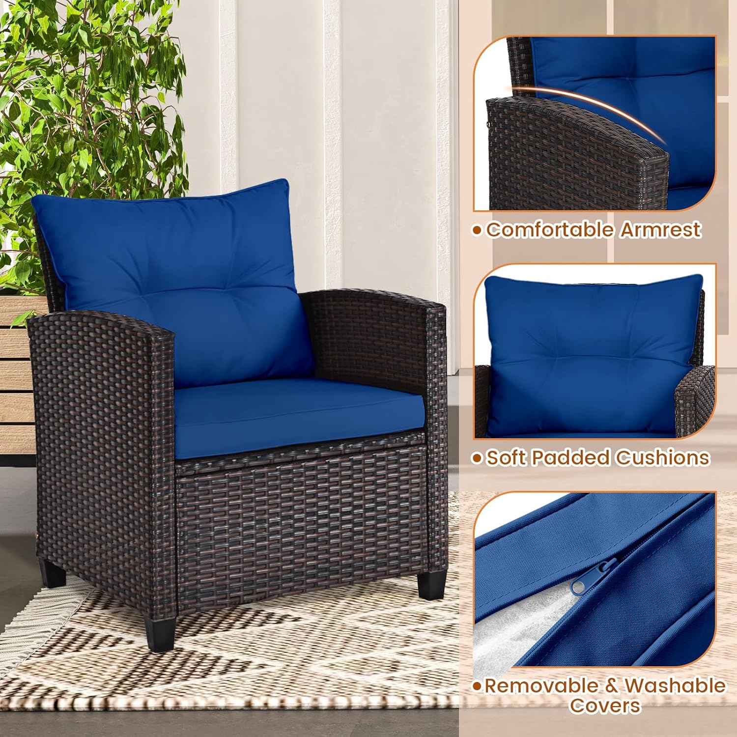Set bistro luar ruangan 3 bagi - Outdoor Furniture Table And Chairs ulasan dan harga
